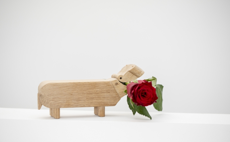 Kay Bojesen Flodhest med blyant, H9 cm., eg